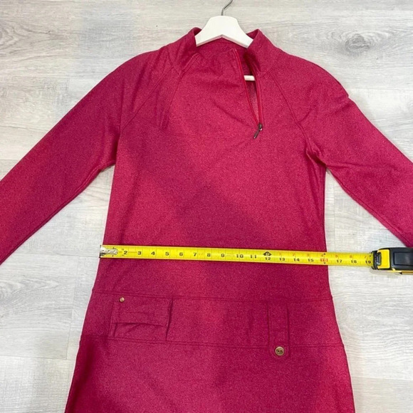 Lole Evolt Dress S with Mock Neck 1/4 Zip Stretch Tennis Dress Raspberry Pink - Picture 9 of 16